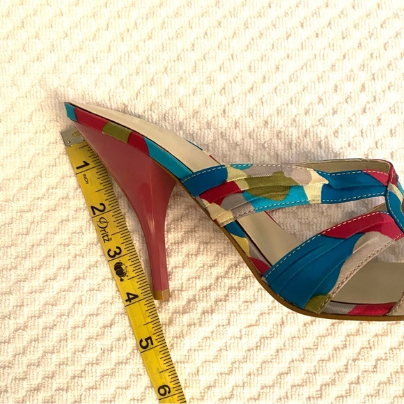Nine West “Get It Girl” Stiletto Sandals- Size 7.5 Multi-color Mule - NWOT - Picture 2 of 6